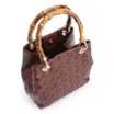Bolsa Tote Bambu Tressê Couro Marrom - imagem 5