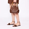 Bolsa Tote Bambu Tressê Couro Marrom - imagem 7