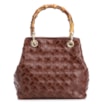Bolsa Tote Bambu Tressê Couro Marrom - imagem 1