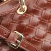 Bolsa Tote Bambu Tressê Couro Marrom Escuro - imagem 7