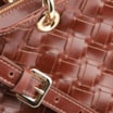 Bolsa Tote Bambu Tressê Couro Marrom Escuro - imagem 7