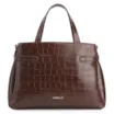 Bolsa Tote Bridão Couro Croco Marrom - imagem 3