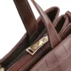 Bolsa Tote Bridão Couro Croco Marrom - imagem 5
