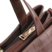 Bolsa Tote Bridão Couro Croco Marrom - imagem 5