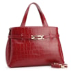 Bolsa Tote Bridão Couro Croco Vermelho - imagem 3