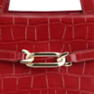 Bolsa Tote Bridão Couro Croco Vermelho - imagem 8
