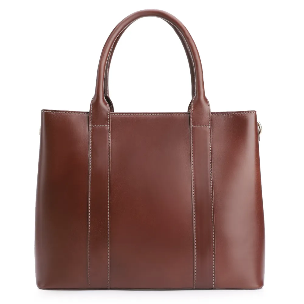 Bolsa Tote Bridão Couro Marrom - imagem 4