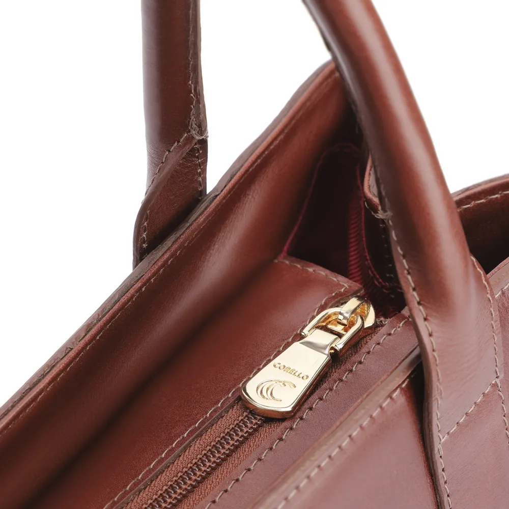 Bolsa Tote Bridão Couro Marrom - imagem 6