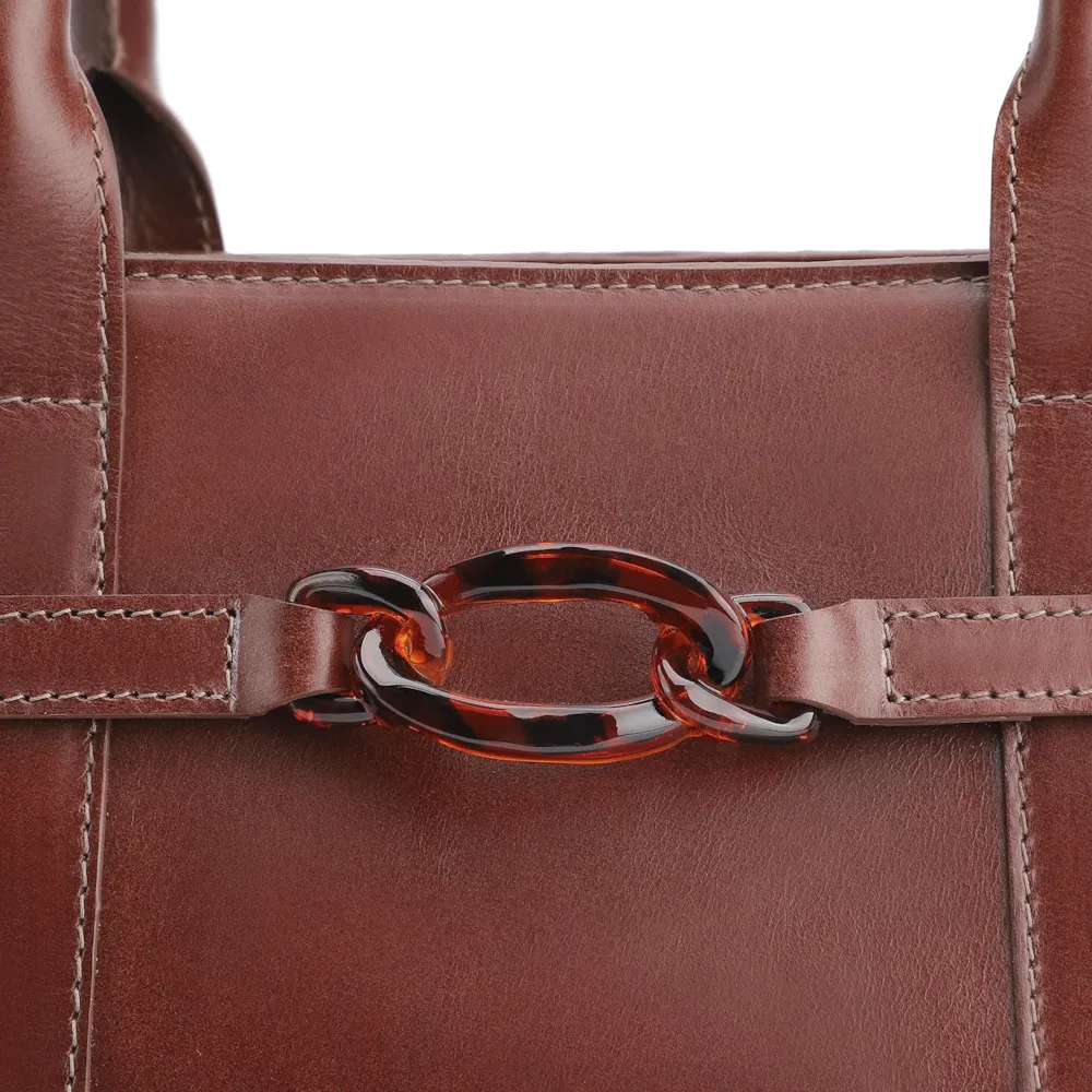Bolsa Tote Bridão Couro Marrom - imagem 7