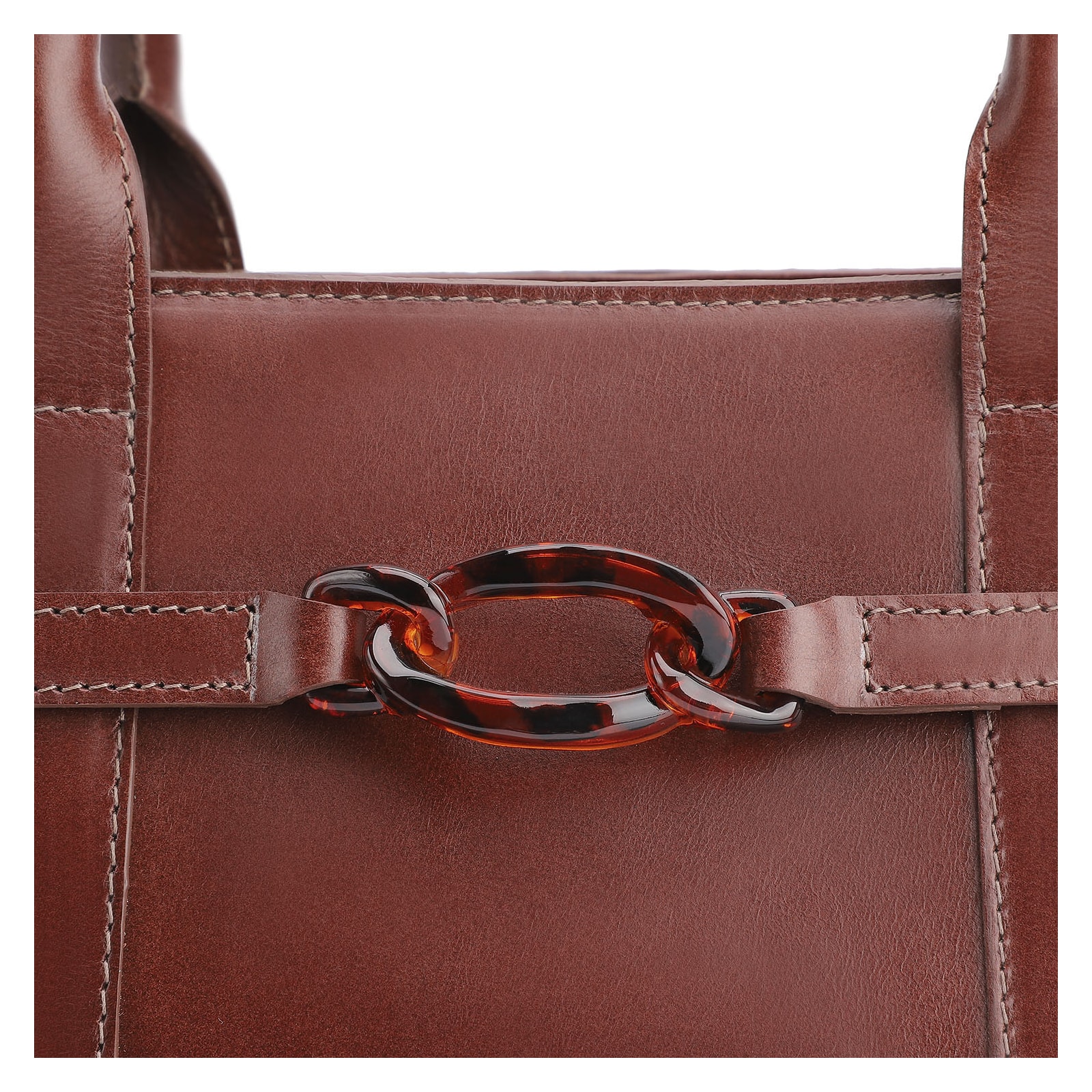 Bolsa Tote Bridão Couro Marrom