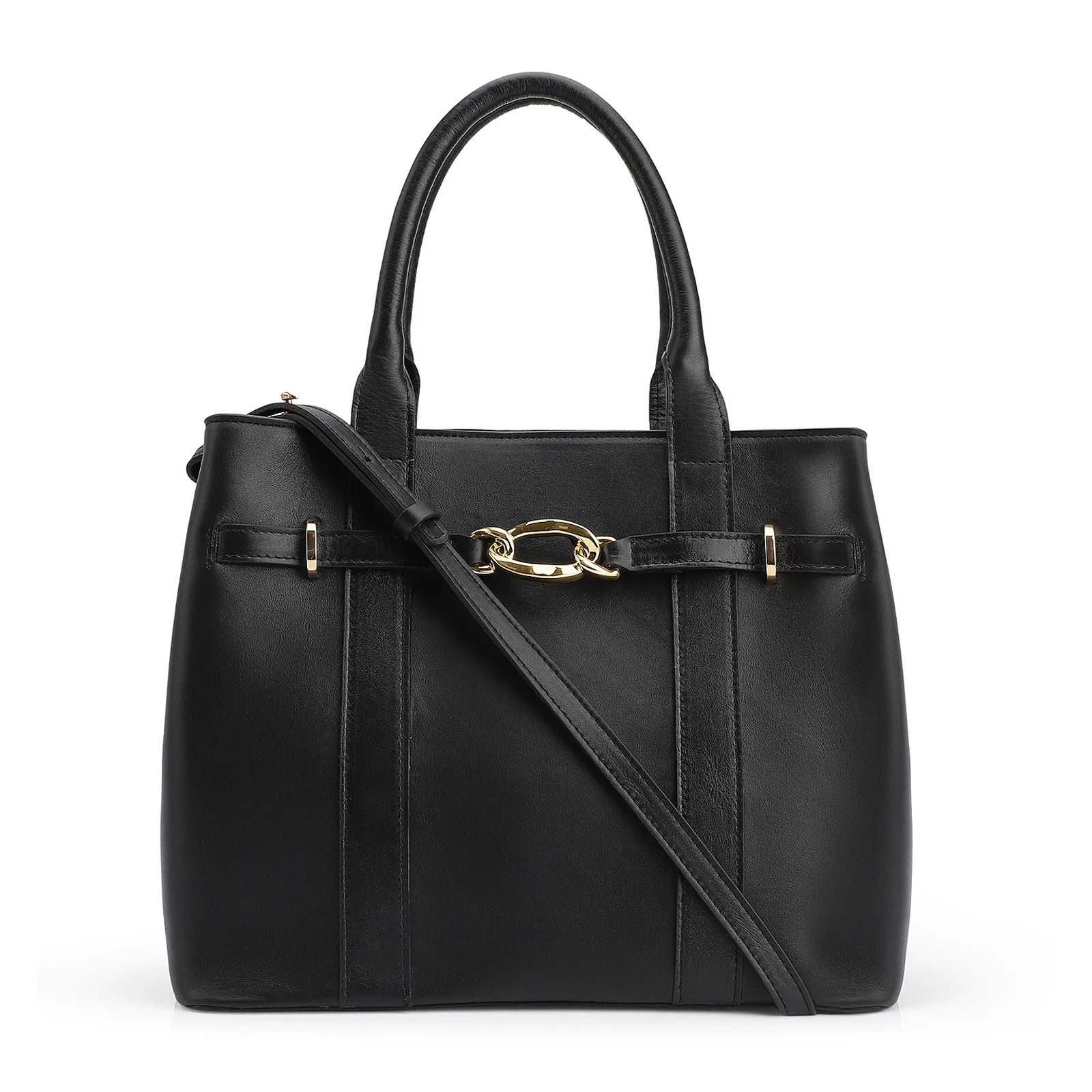 Bolsa Tote Bridão Couro Preto