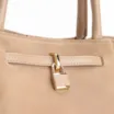 Bolsa Tote Cadeado Couro Camurça/Couro Bege - imagem 6