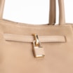 Bolsa Tote Cadeado Couro Camurça/Couro Bege - imagem 6