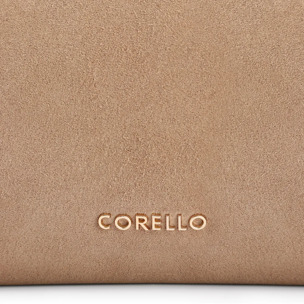 Bolsa Tote Cadeado Couro Camurça/Couro Bege - imagem 7