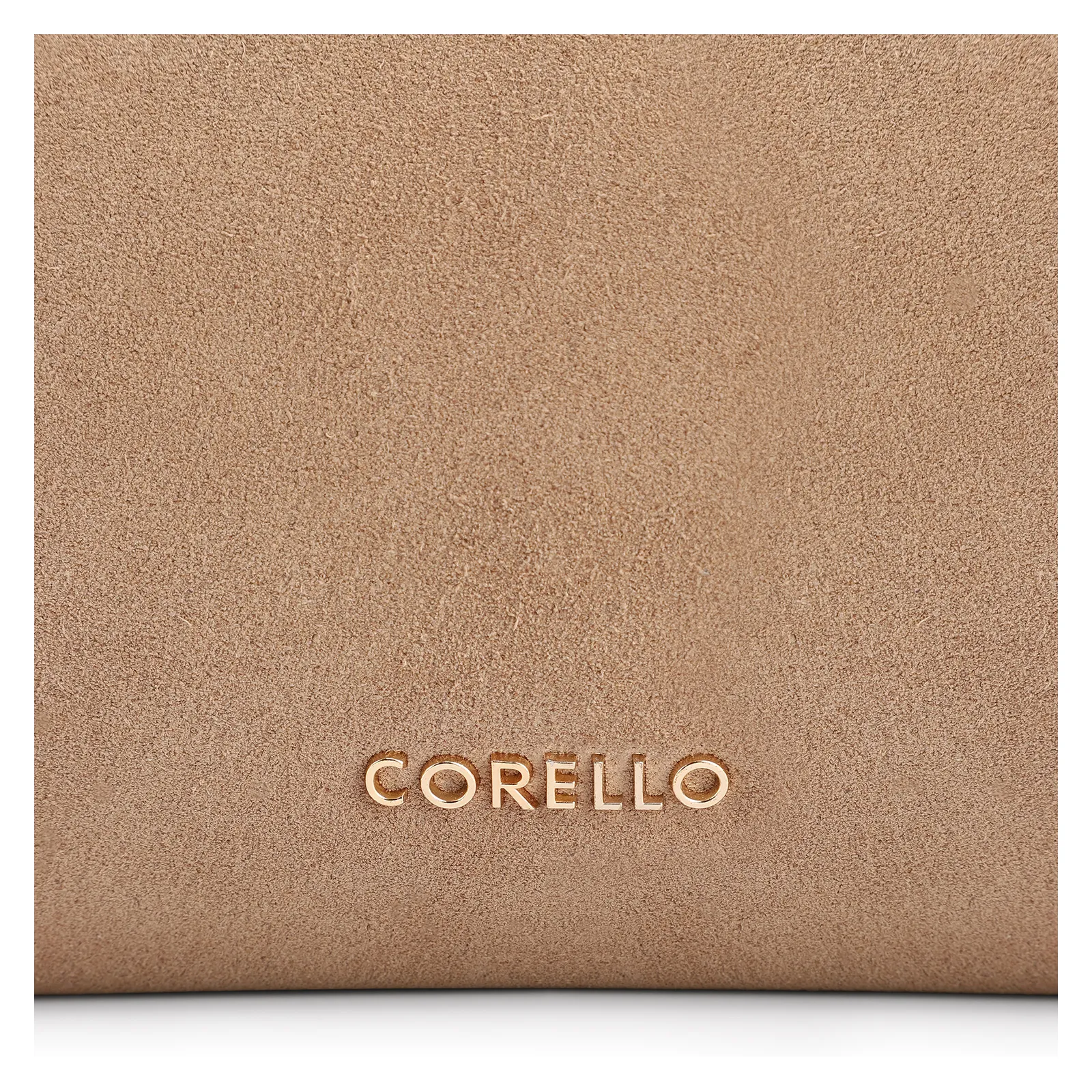 Bolsa Tote Cadeado Couro Camurça/Couro Bege