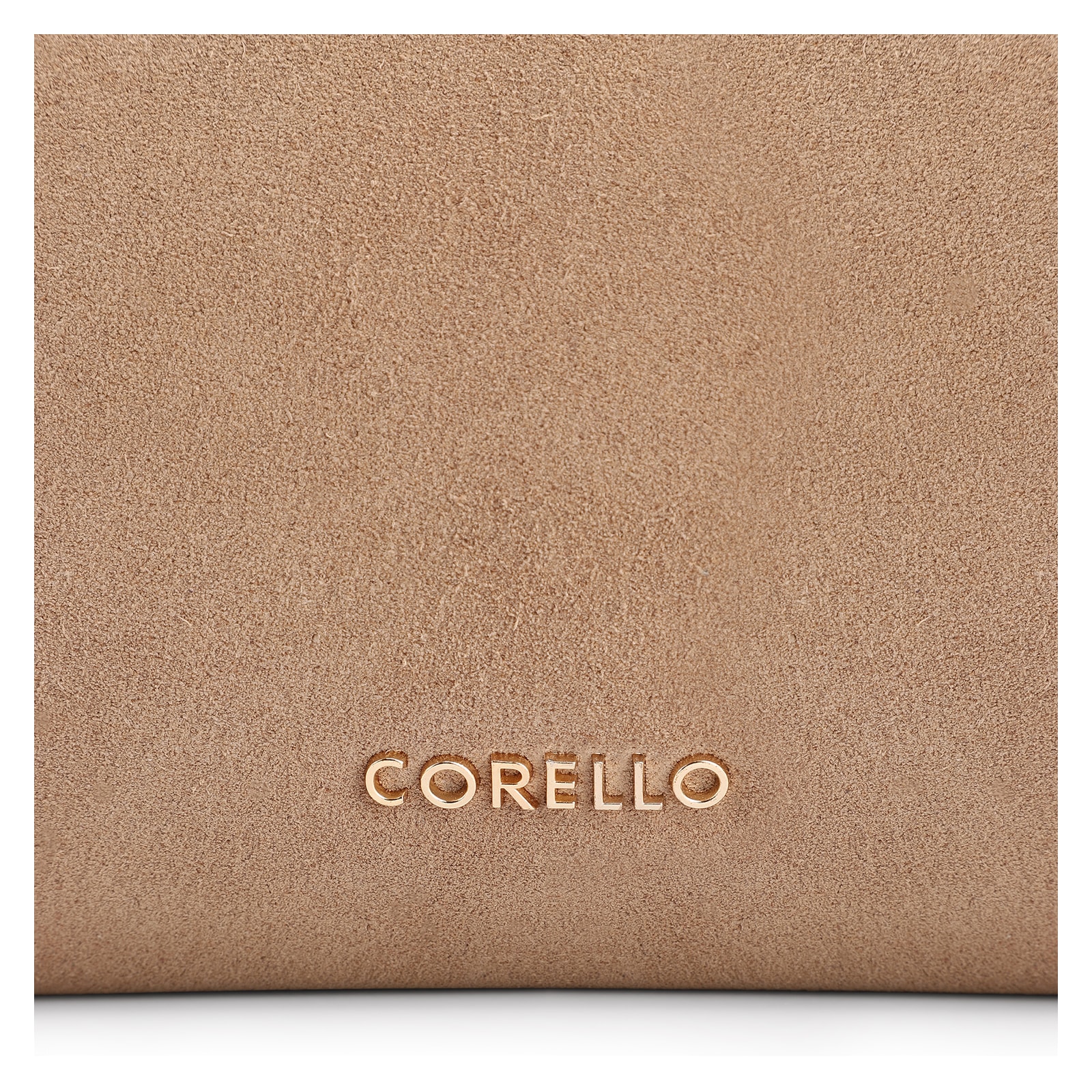 Bolsa Tote Cadeado Couro Camurça/Couro Bege