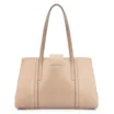 Bolsa Tote Cadeado Couro Camurça/Couro Bege - imagem 3