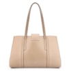 Bolsa Tote Cadeado Couro Camurça/Couro Bege - imagem 3
