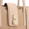 Bolsa Tote Cadeado Couro Camurça/Couro Bege - imagem 7