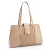 Bolsa Tote Cadeado Couro Camurça/Couro Bege - imagem 2