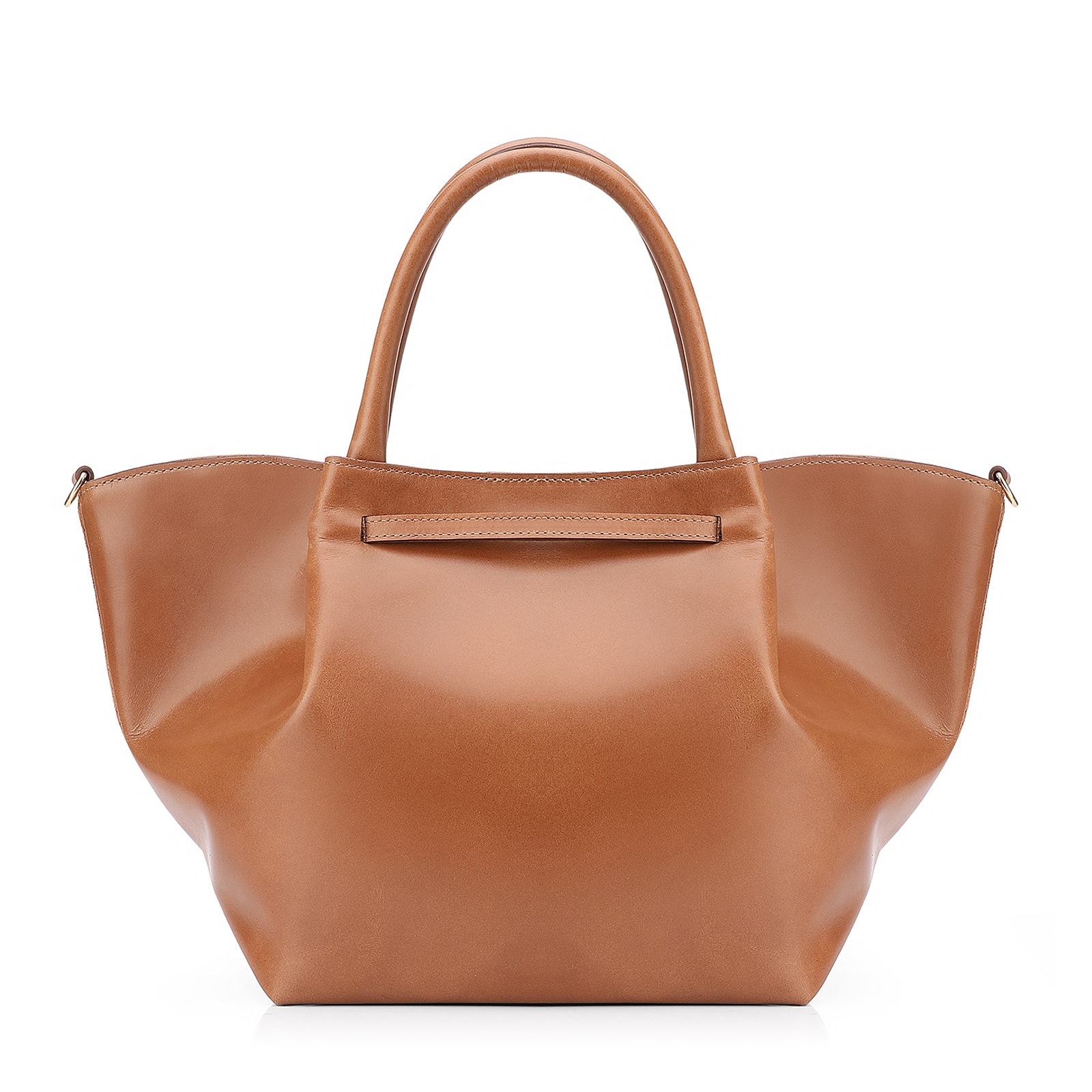 Bolsa Tote Cadeado Couro Camurça/Couro Marrom Claro