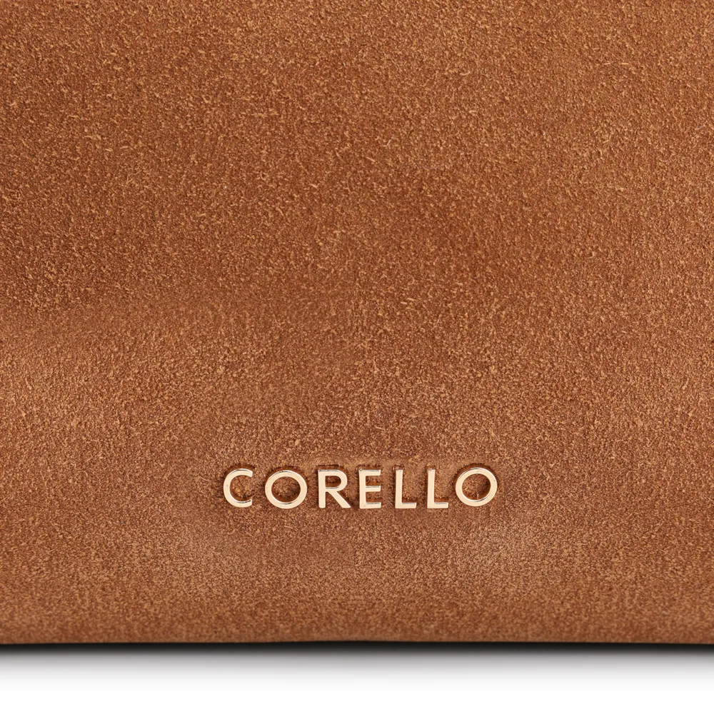 Bolsa Tote Cadeado Couro Camurça/Couro Marrom Claro - imagem 7