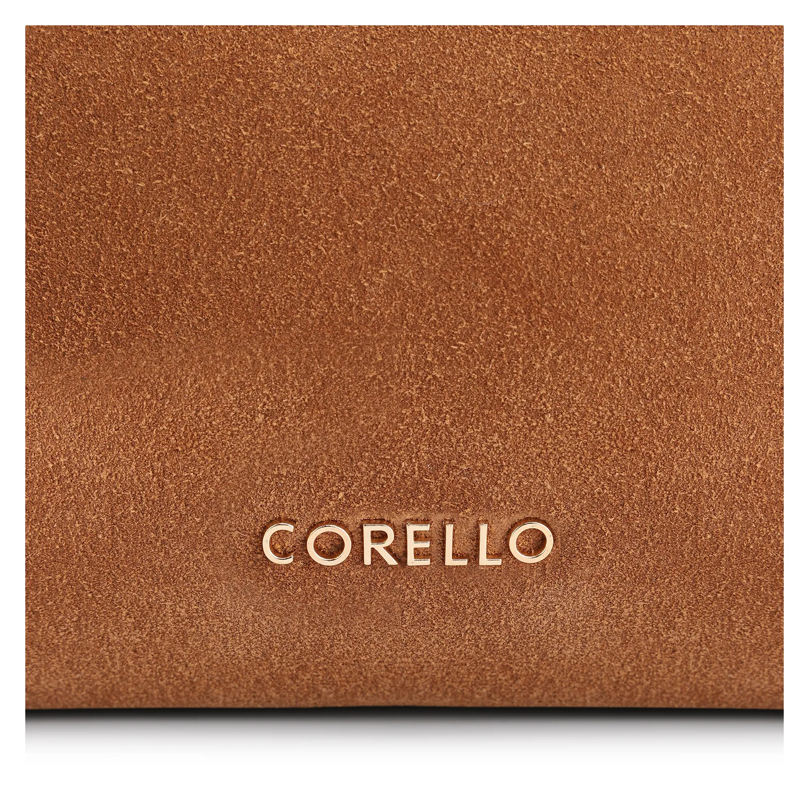 Bolsa Tote Cadeado Couro Camurça/Couro Marrom Claro