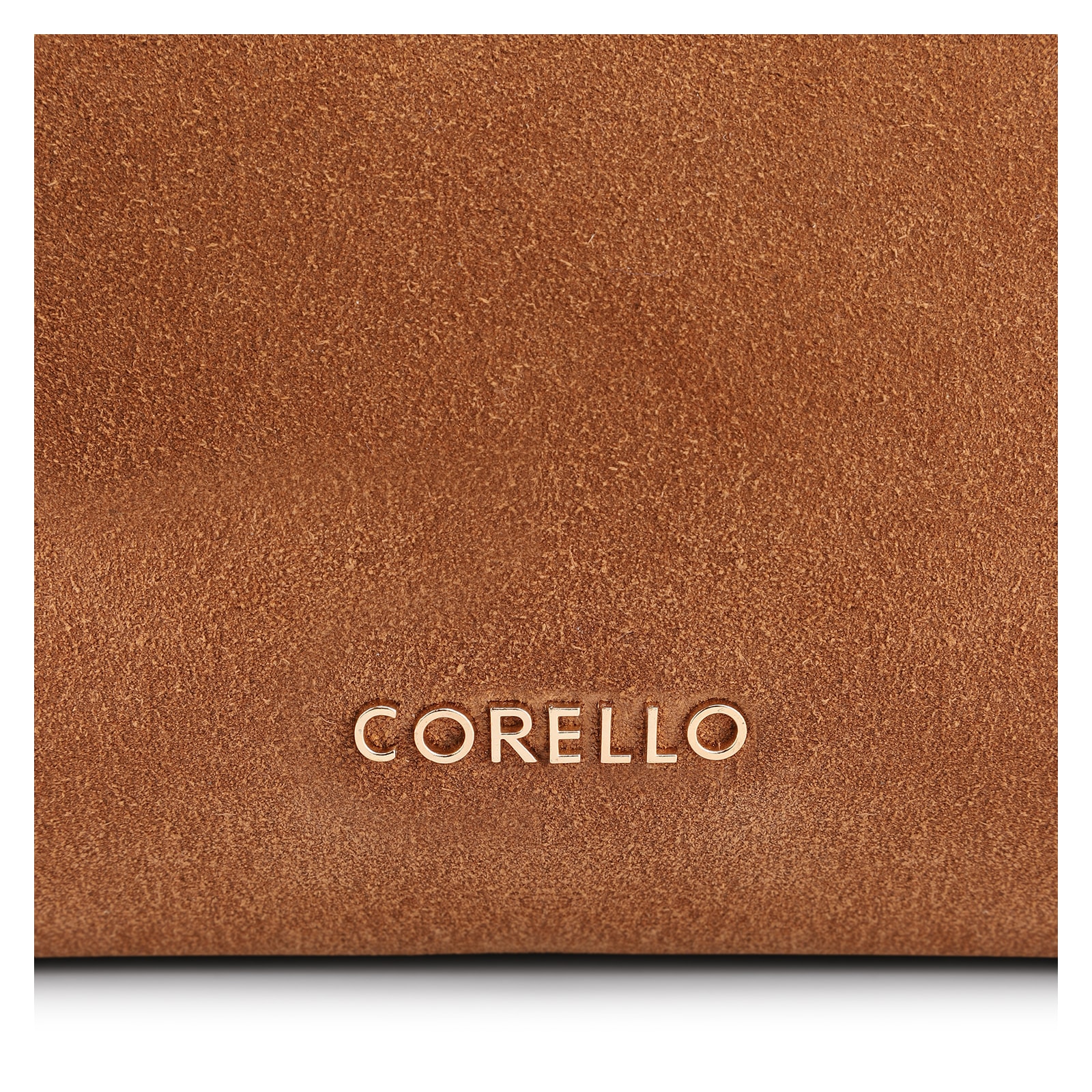 Bolsa Tote Cadeado Couro Camurça/Couro Marrom Claro