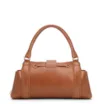 Bolsa Tote Cadeado Couro Camurça/Couro Marrom Claro - imagem 4