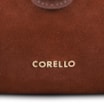 Bolsa Tote Cadeado Couro Camurça/Couro Marrom Escuro - imagem 7