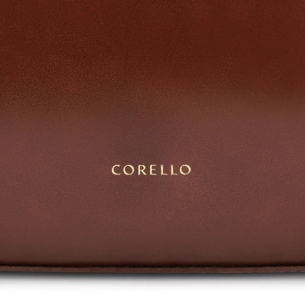 Bolsa Tote Cadeado Couro Camurça/Couro Marrom Escuro - imagem 7