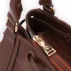 Bolsa Tote Cadeado Couro Marrom - imagem 5