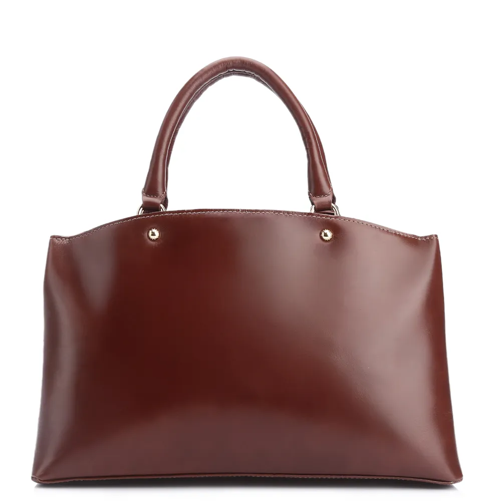 Bolsa Tote Cadeado Couro Marrom - imagem 4