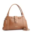 Bolsa Tote Cadeado Couro Marrom Claro - imagem 2
