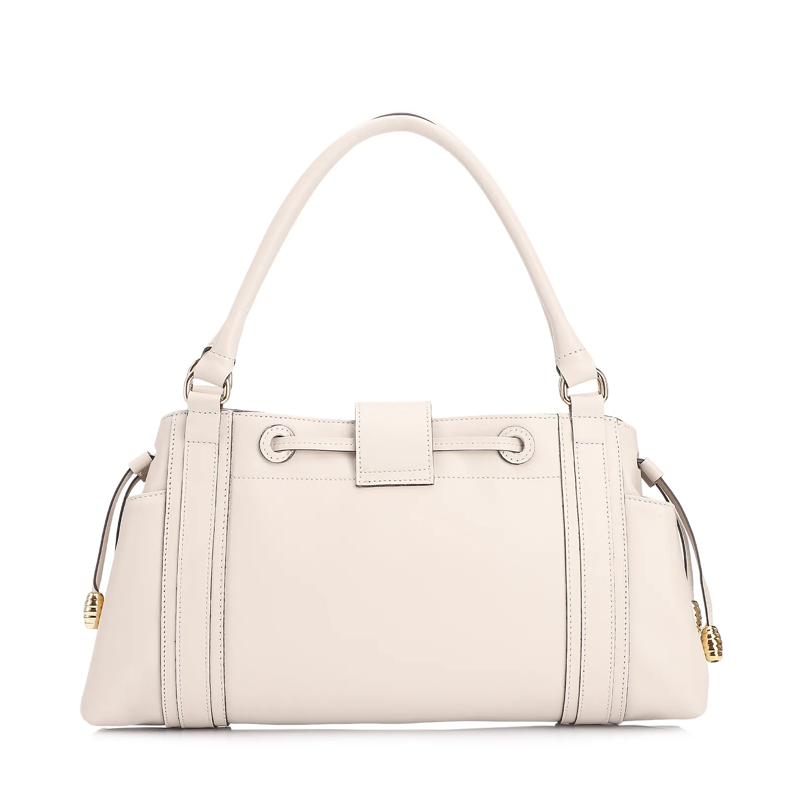Bolsa Tote Cadeado Couro Off White