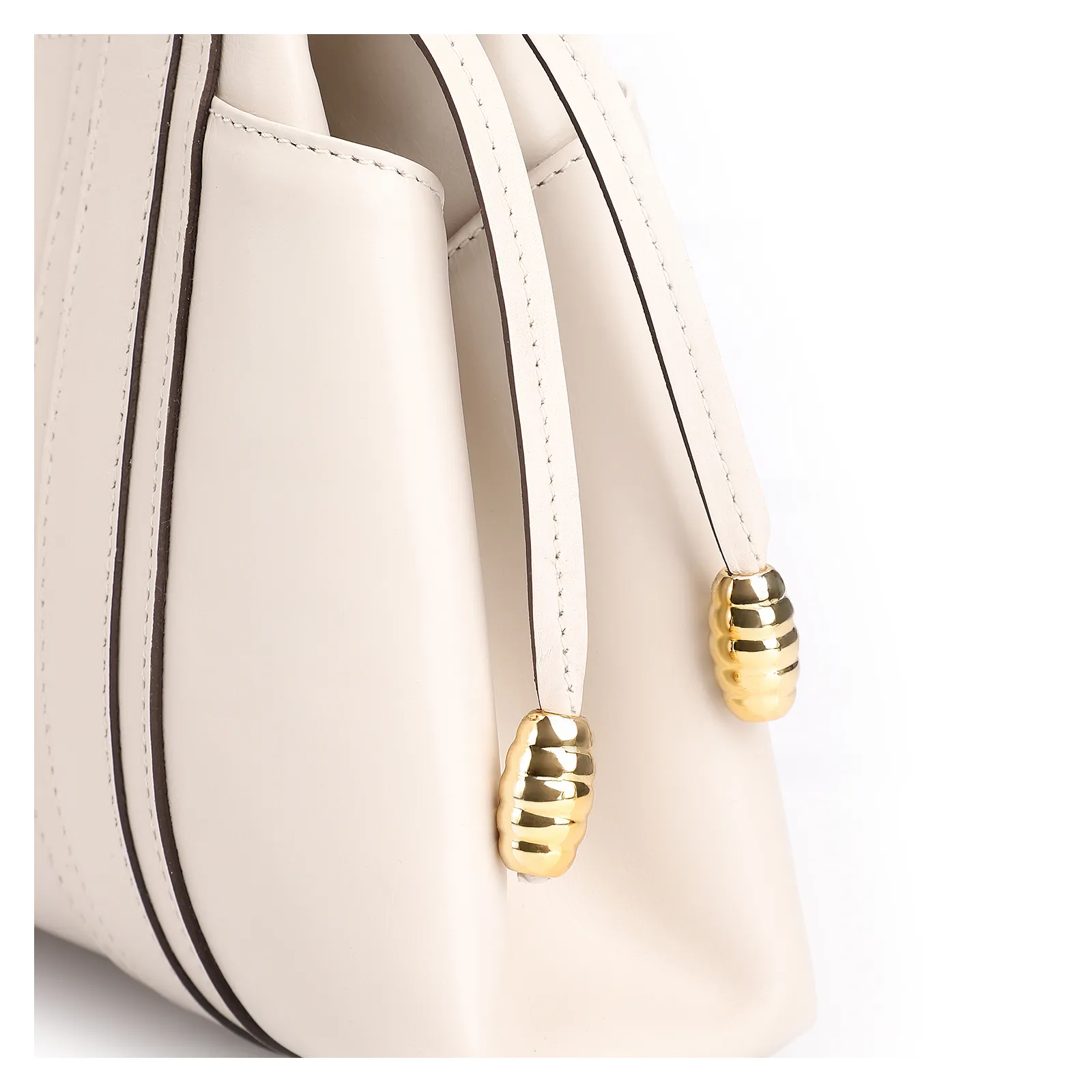 Bolsa Tote Cadeado Couro Off White