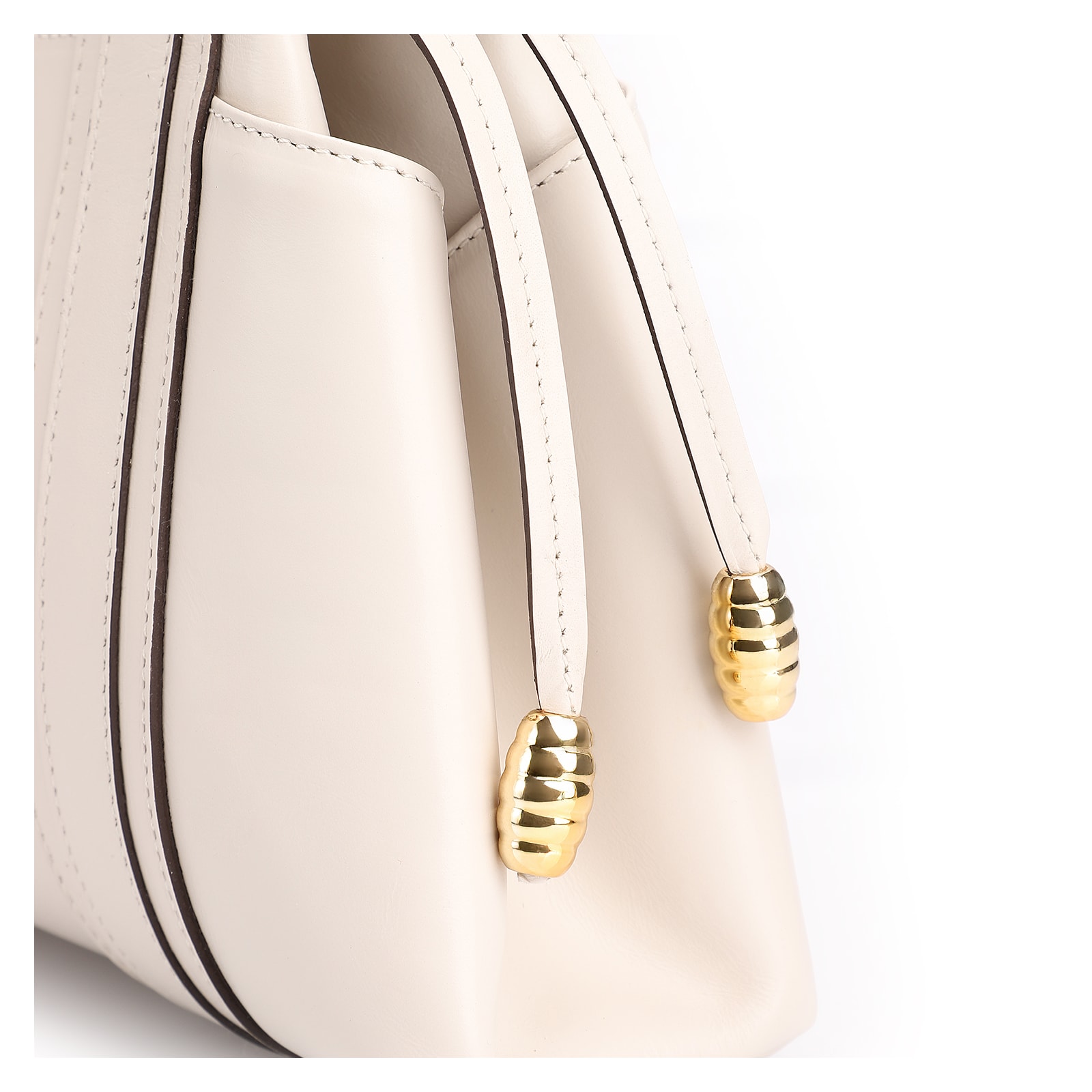 Bolsa Tote Cadeado Couro Off White