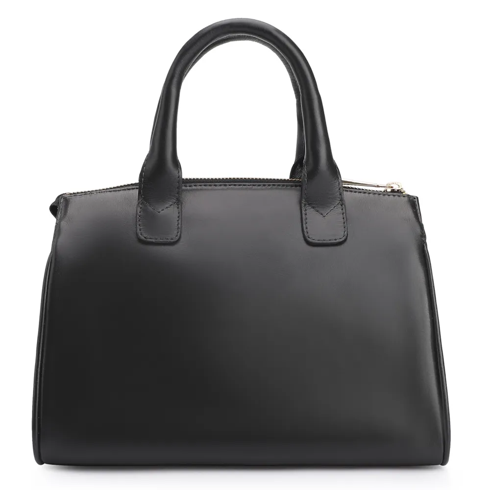 Bolsa Tote Cadeado Couro Preto - imagem 4