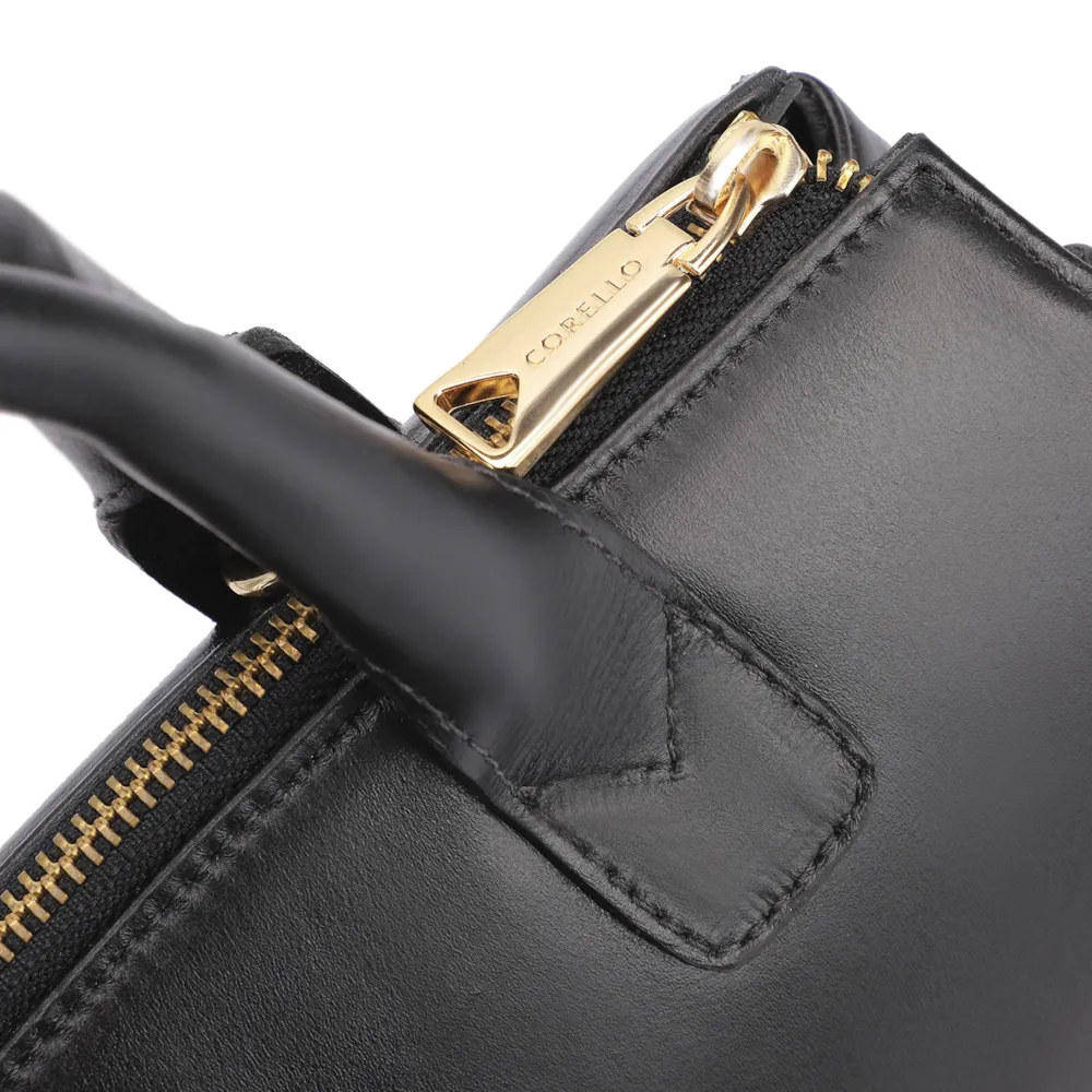 Bolsa Tote Cadeado Couro Preto - imagem 6