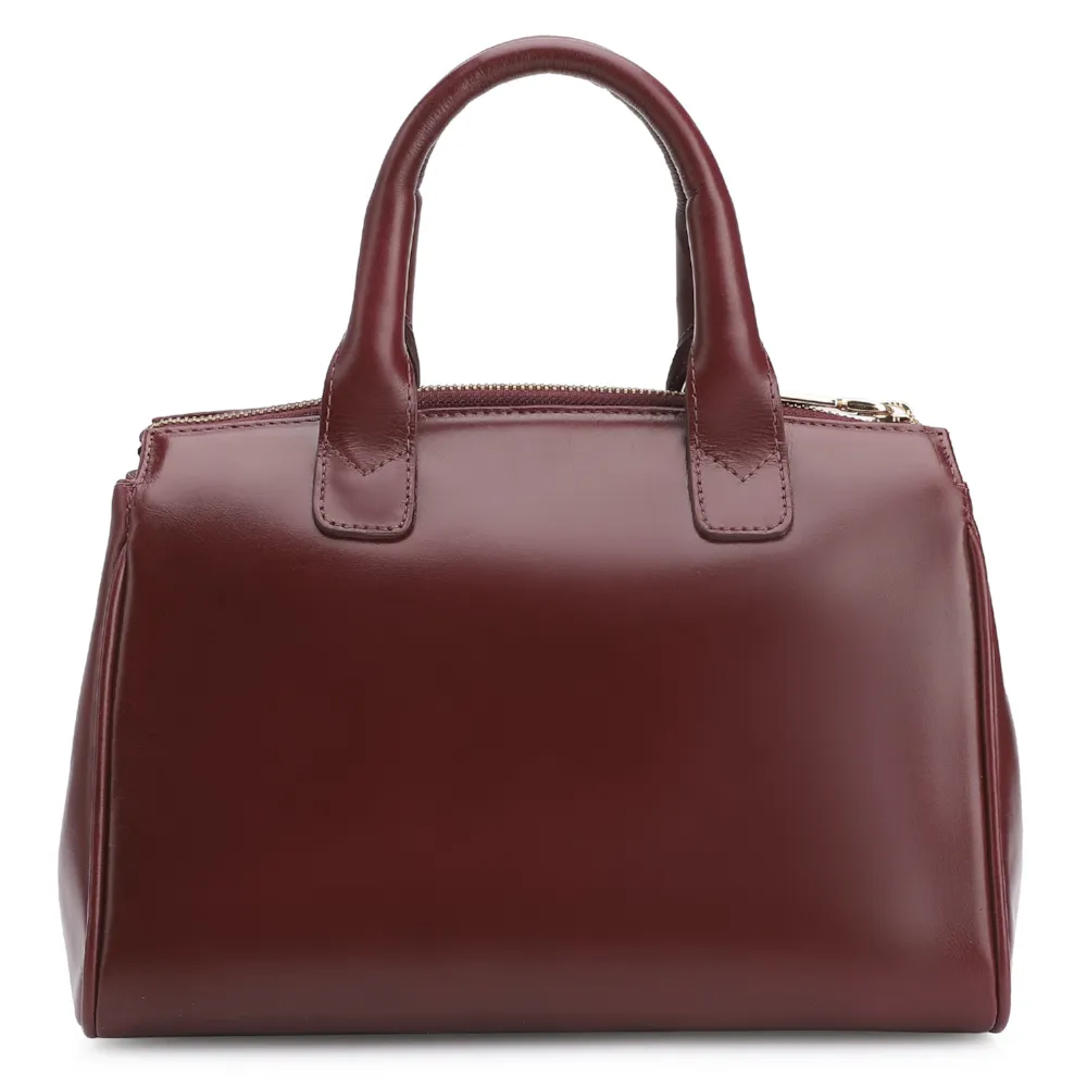 Bolsa Tote Cadeado Couro Vinho - imagem 4