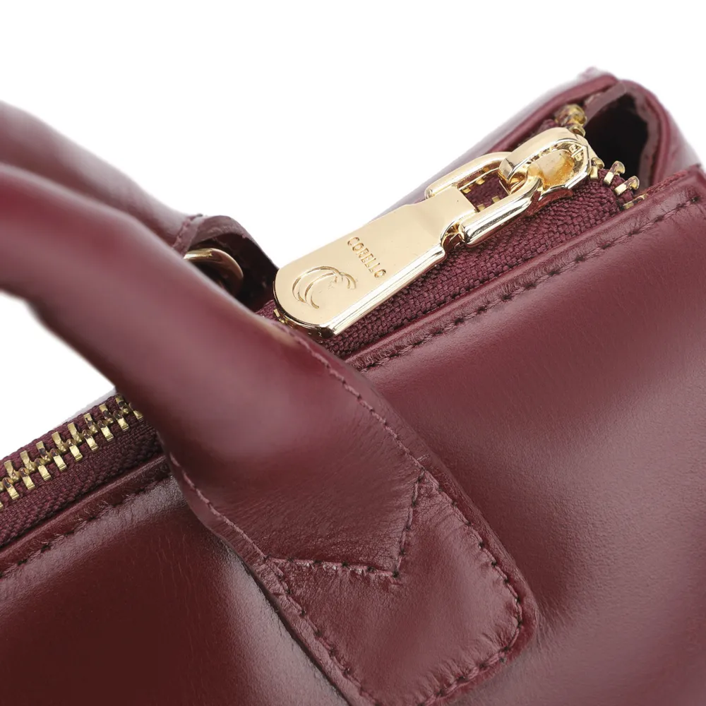 Bolsa Tote Cadeado Couro Vinho - imagem 6