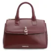 Bolsa Tote Cadeado Couro Vinho - imagem 1