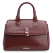 Bolsa Tote Cadeado Couro Vinho - imagem 1