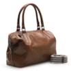 Bolsa Tote Caramelo/Faixa Off White - imagem 2