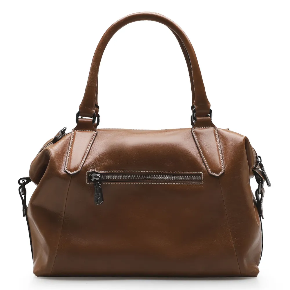 Bolsa Tote Caramelo/Faixa Off White - imagem 3