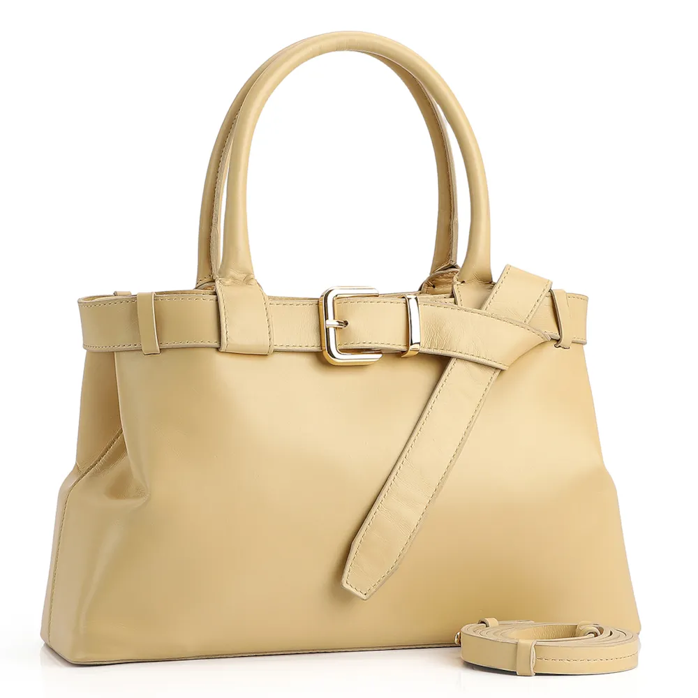 Bolsa Tote Couro Amarelo - imagem 3
