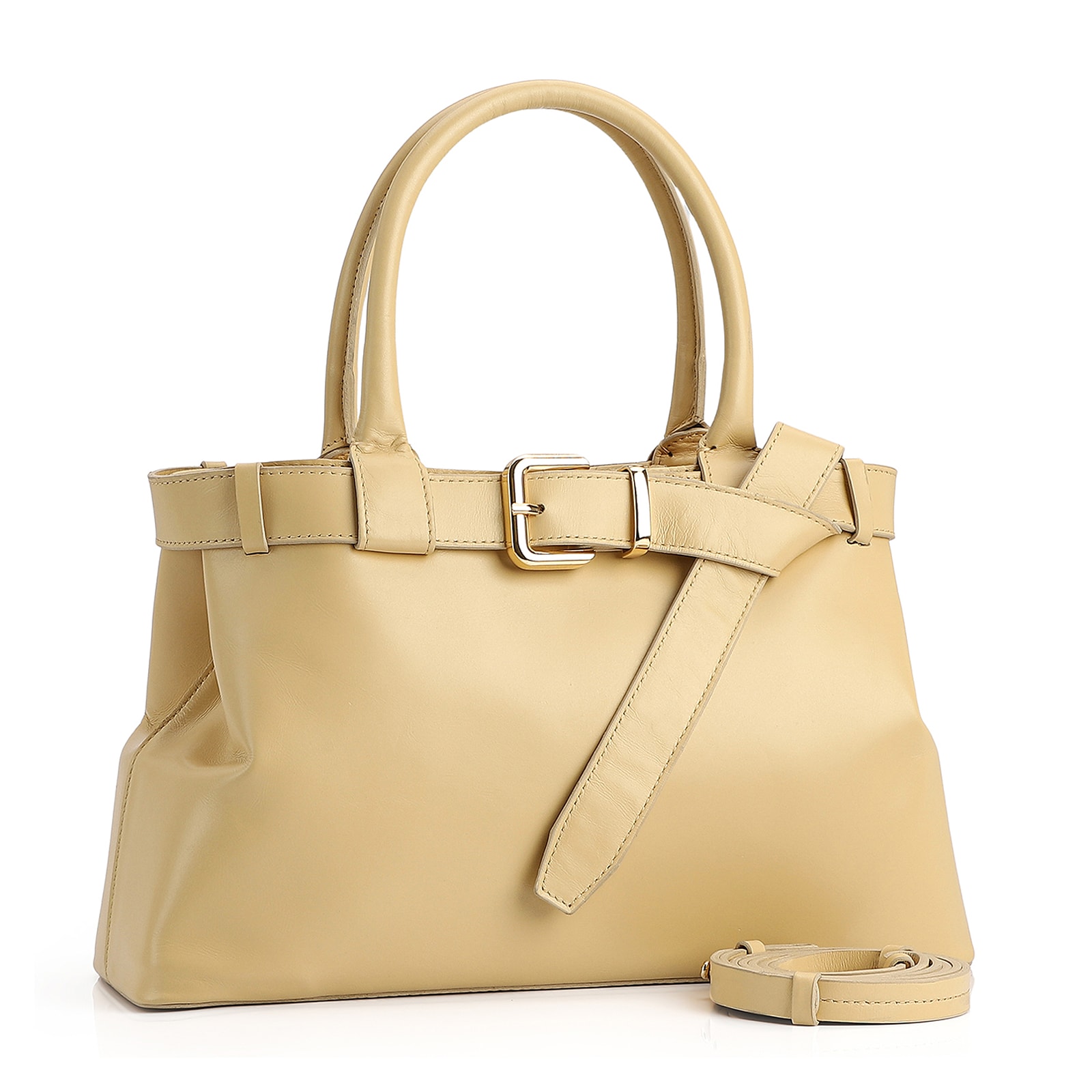 Bolsa Tote Couro Amarelo