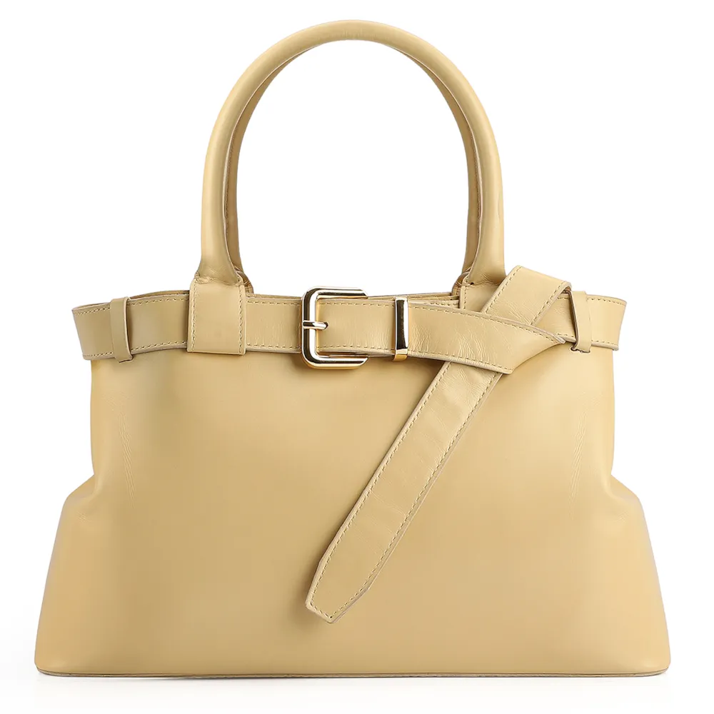 Bolsa Tote Couro Amarelo