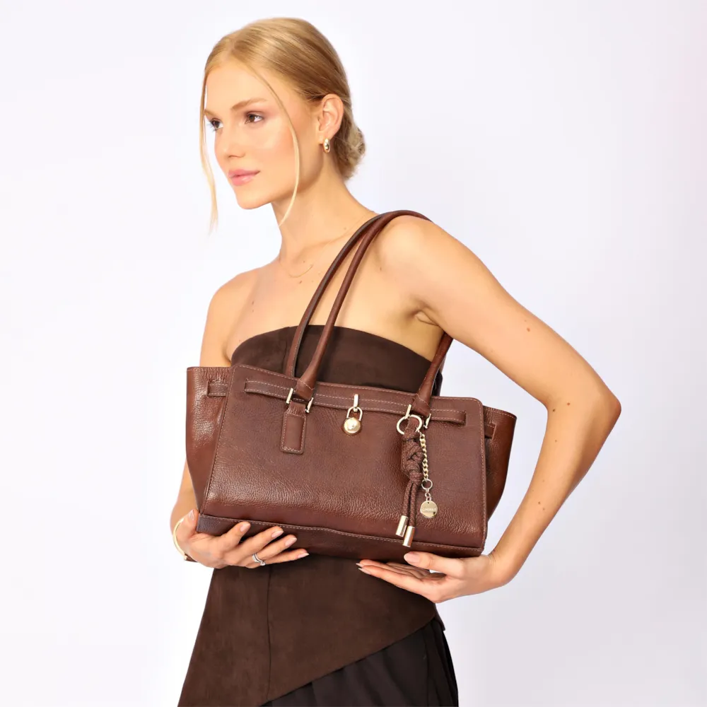 Bolsa Tote Couro Antique Marrom - imagem 2