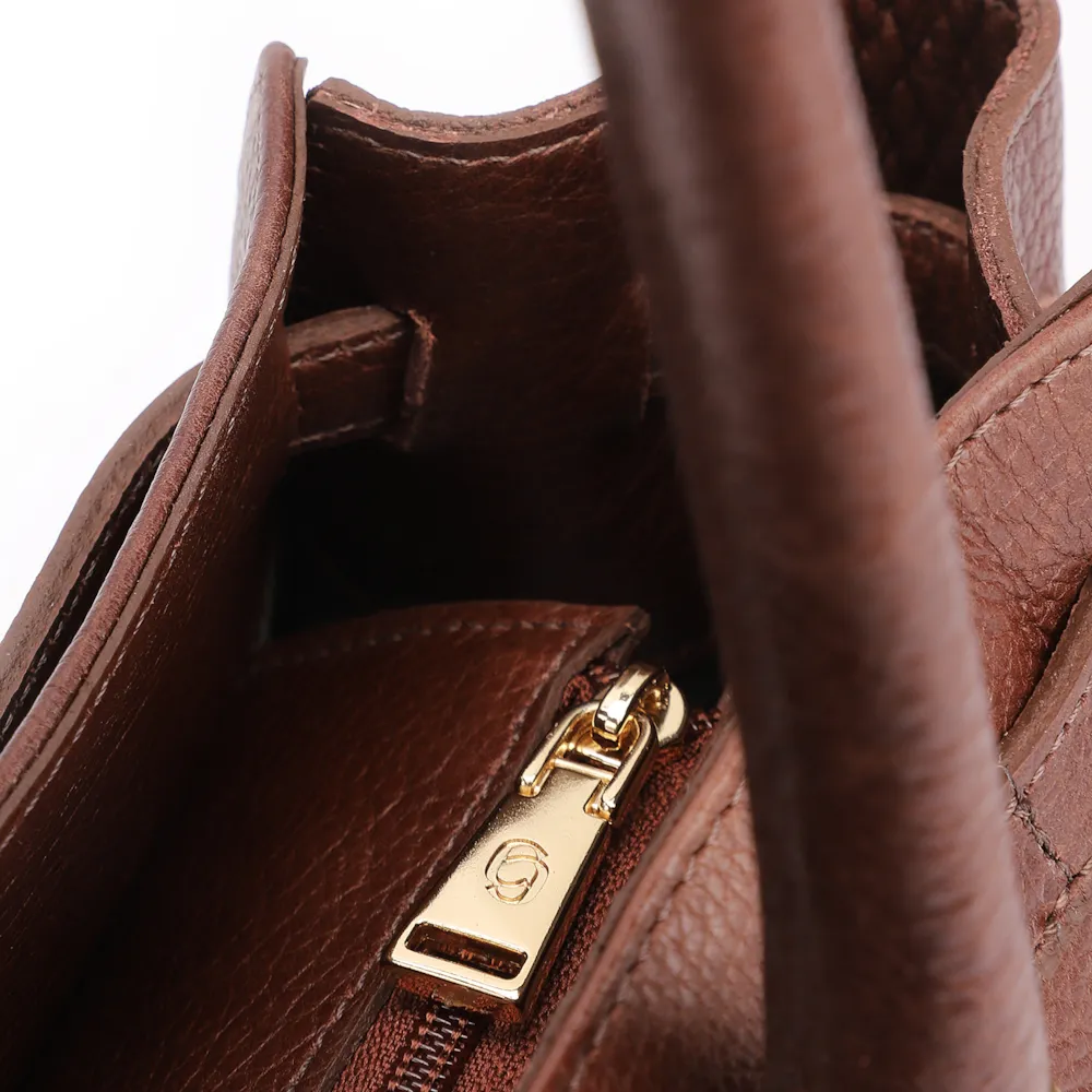 Bolsa Tote Couro Antique Marrom - imagem 6